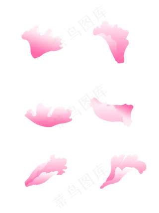 手绘花瓣牡丹花花瓣元素