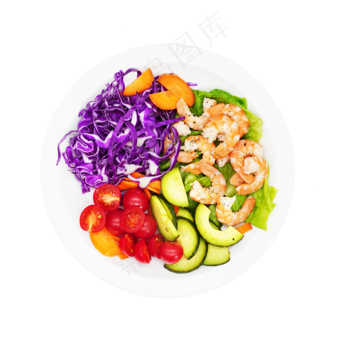 圆形盘子沙拉,免抠元素