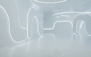 c4d发光流线空间