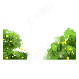 春天绿色灌木丛