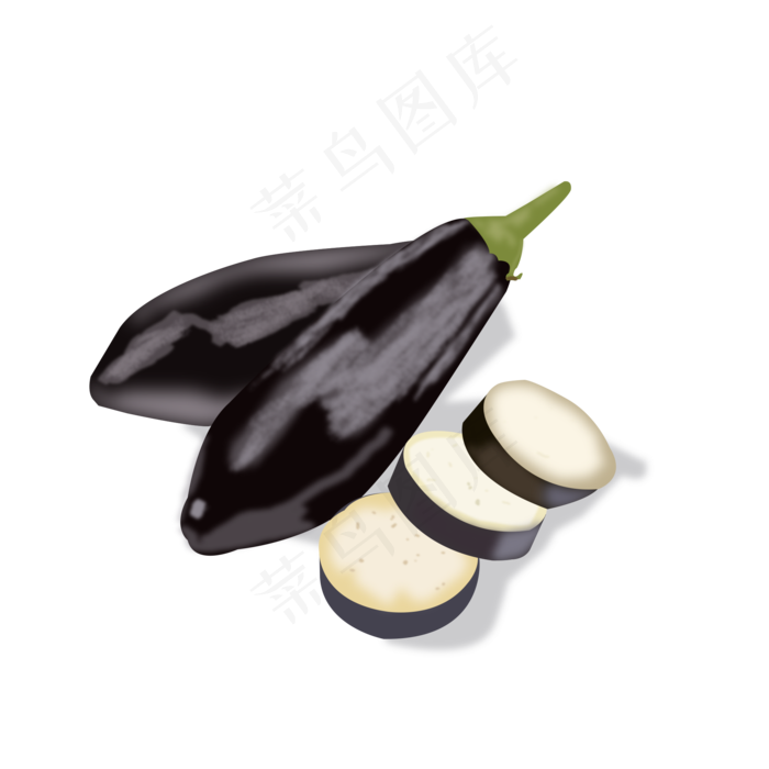 鼠绘处暑蔬菜元素设计2