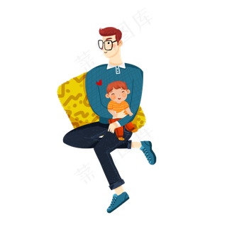 父亲节快乐温馨父子