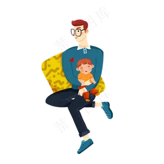 父亲节快乐温馨父子