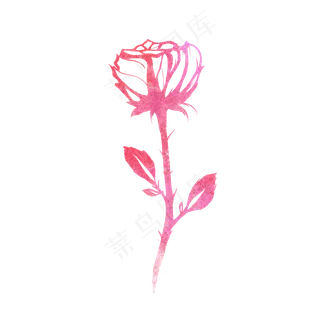 创意红色渐变玫瑰