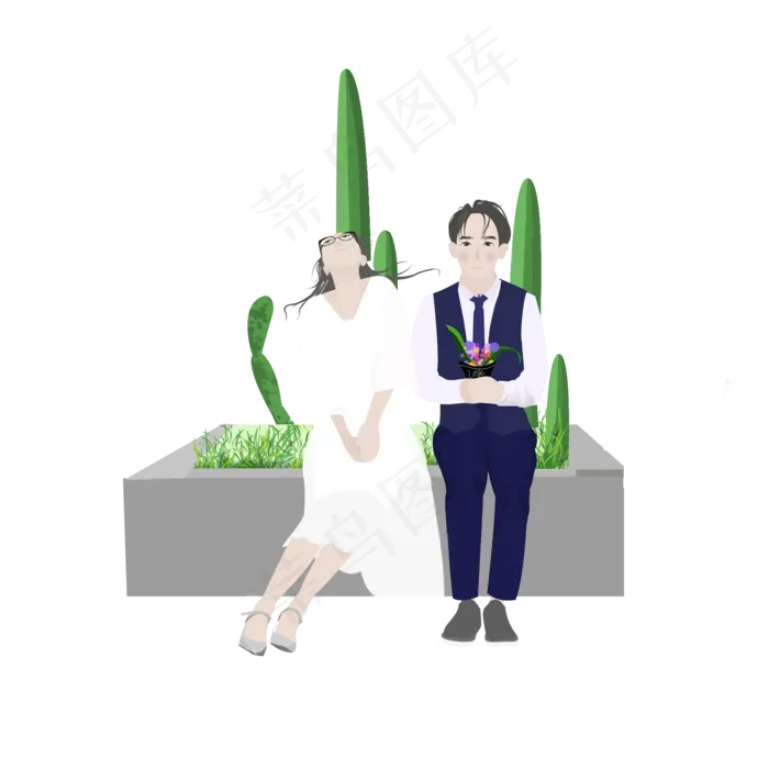 一起玩闹嬉戏的情侣(2000X2000(DPI:350))psd模版下载