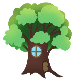 绿色植物大树元素,免抠元素