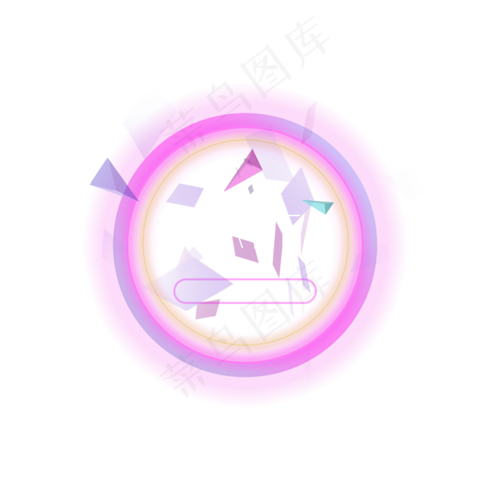 紫色发光电商图