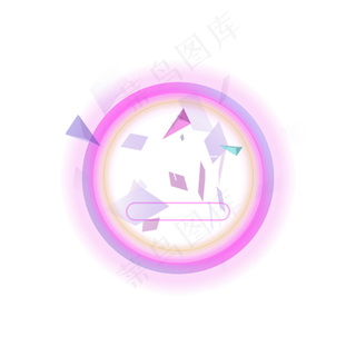 紫色发光电商图