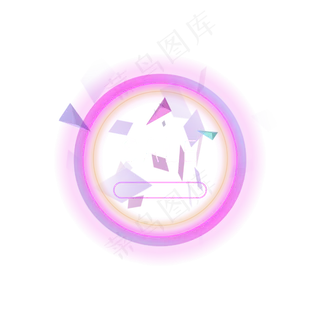 紫色发光电商图