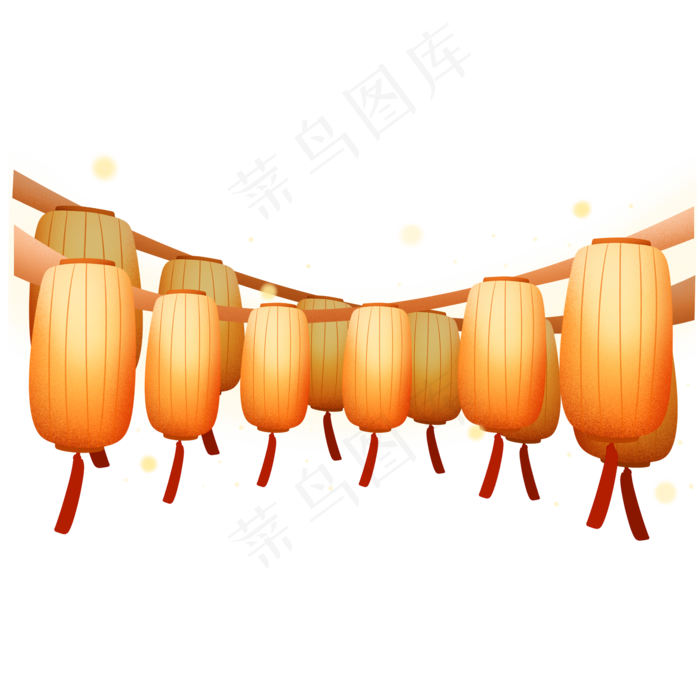街上挂的灯笼,免抠元素