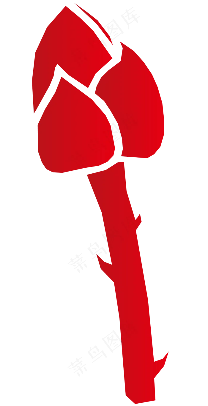 红色荷花花苞矢量图(1027*2000px 300 dpi )ai矢量模版下载
