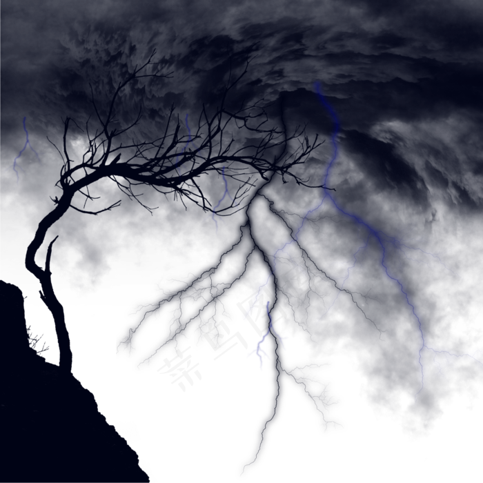 地震天空雷电灾难大风树枝摇摆效,免抠元素(2000X2000(DPI:300))psd模版下载