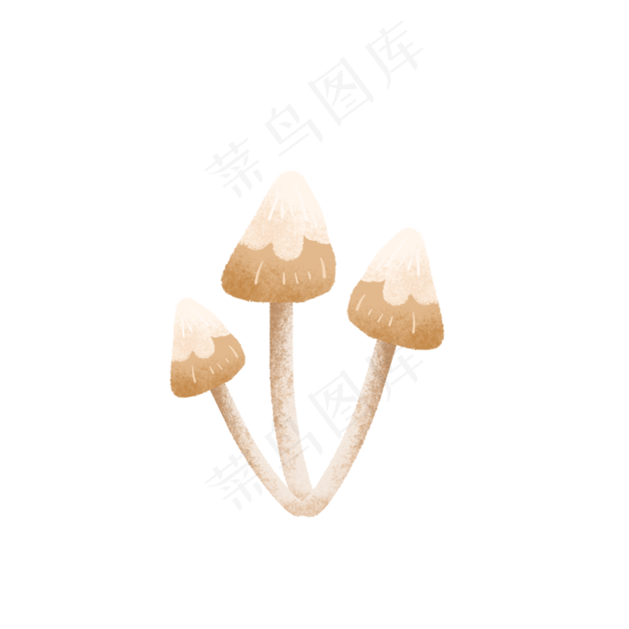 三个灰色的蘑菇