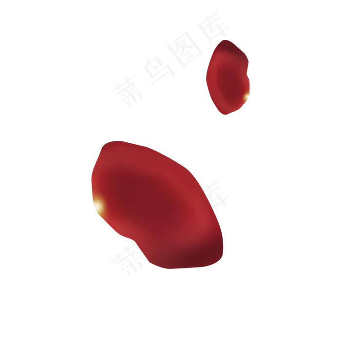 红色的玫瑰花瓣七夕(2000X2000(DPI:300))psd模版下载