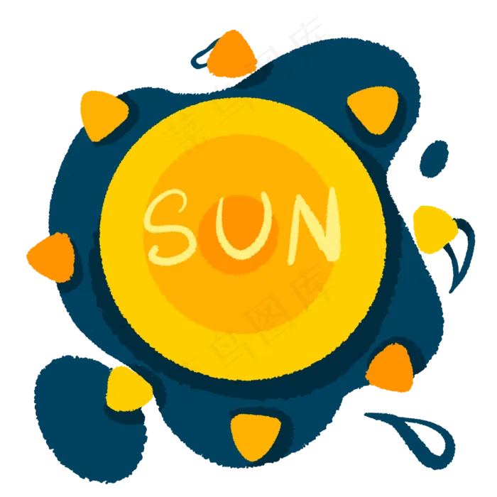 夏日小清新沙滩阳光可爱太阳PN(2000X2000(DPI:132))psd模版下载