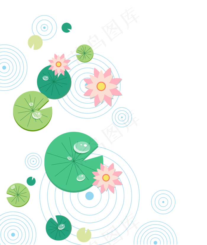 夏日荷塘大暑(2100X2100(DPI:300))ai矢量模版下载