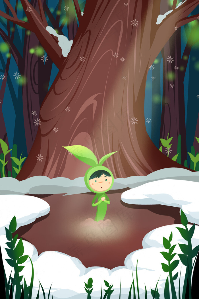 卡通手绘风立春配图