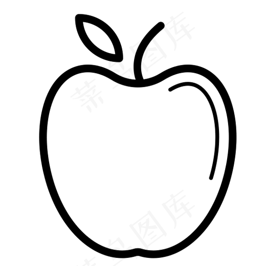 黑色创意苹果食物元素