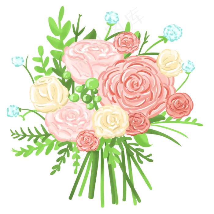 手捧花花束