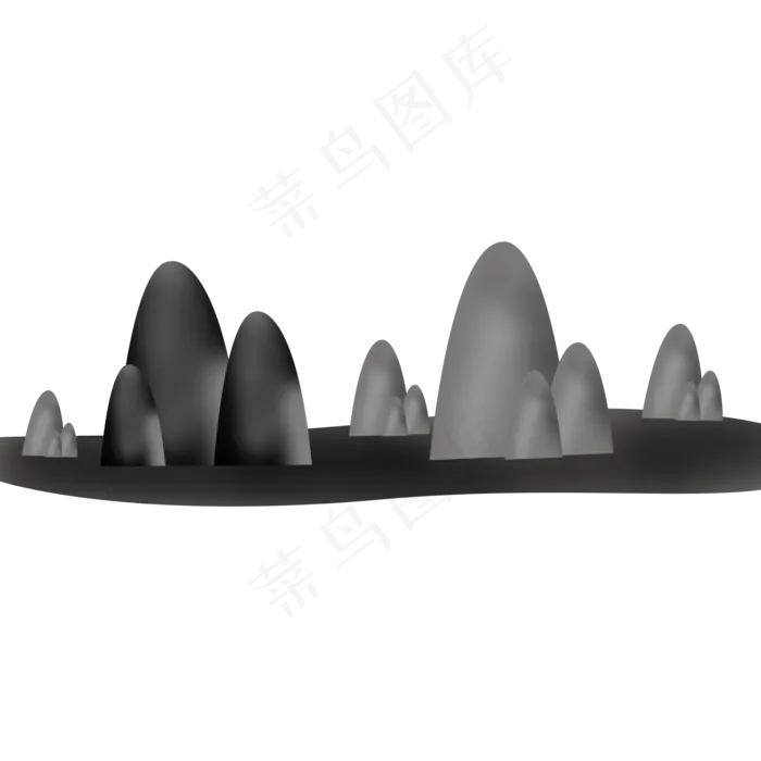 国画水墨山水(2000X2000(DPI:300))psd模版下载