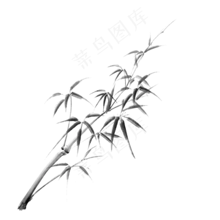 中国风国画水墨竹子