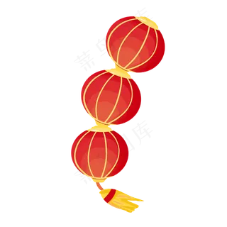 中国风大红灯笼喜庆灯笼,免抠元素
