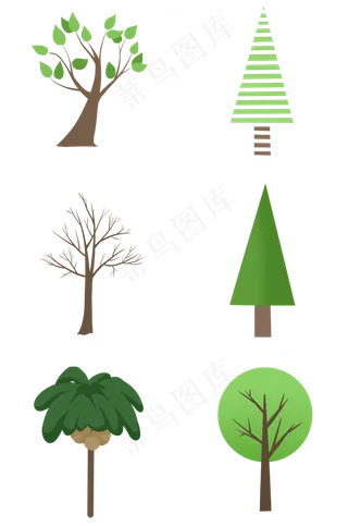 植树节绿色大树合集,免抠元素