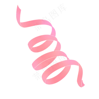 粉红色唯美六一儿童节彩带