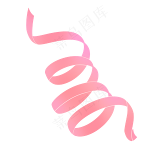 粉红色唯美六一儿童节彩带