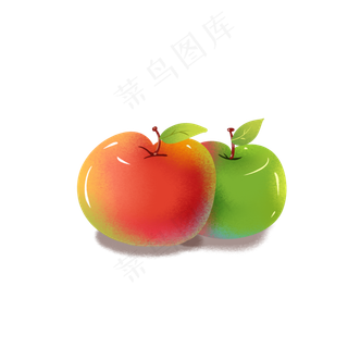 圣诞节平安夜平安果苹果手绘素材,免抠元素