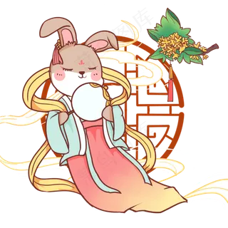 美女玉兔拟人仙子