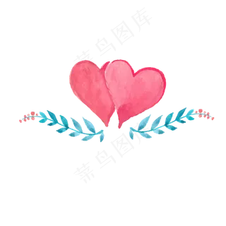 七夕情人节爱心标签,免抠元素
