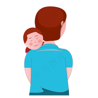 父亲抱起孩子装饰素材图案