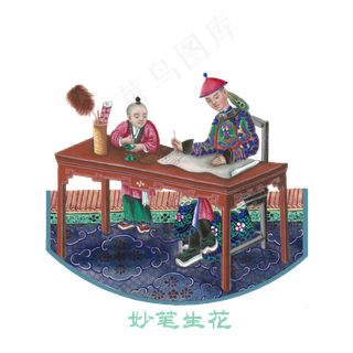 国潮传统中国古典人物科考妙笔生