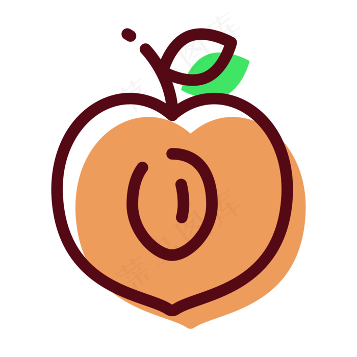 水果桃子图标