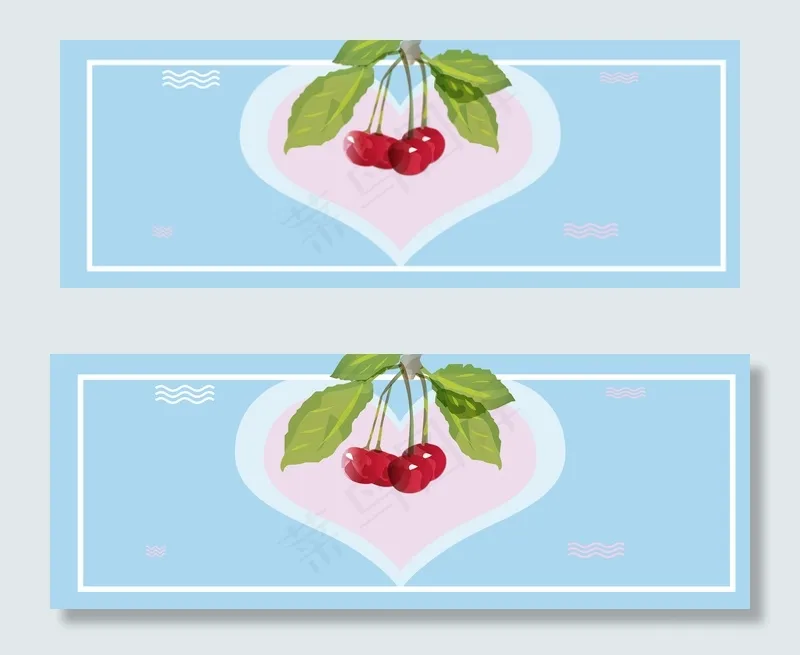 简约夏日车厘子水果电商banner(1920*700px 	       )psd模版下载