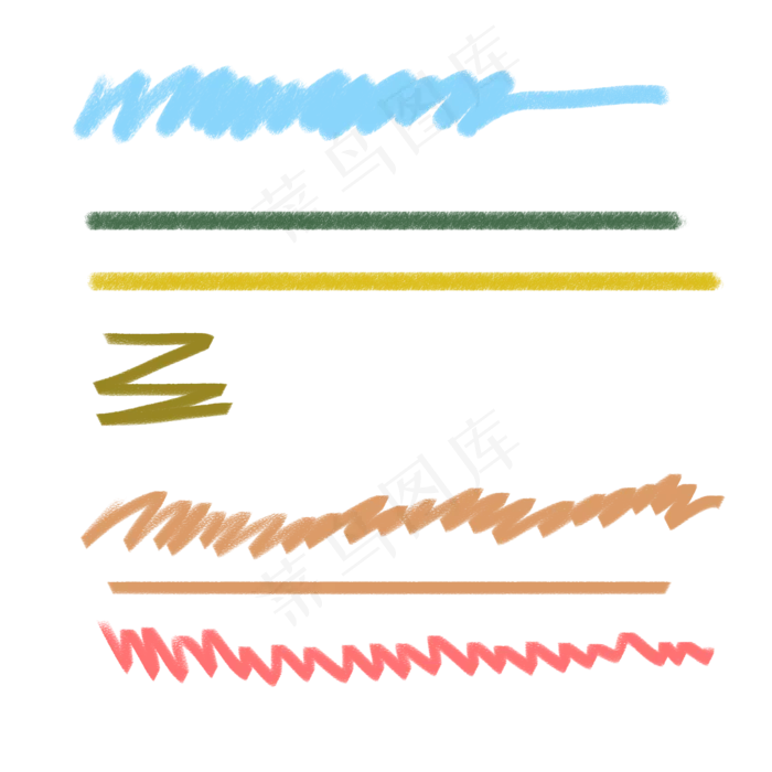 组合粉笔笔刷清晰(2000*2000px 150 dpi )