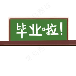 毕业了绿色黑板元素