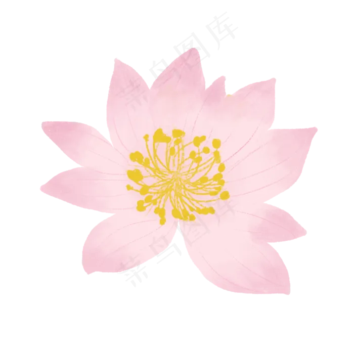 清新粉色荷花元素(2000X2000(DPI:300))psd模版下载