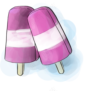 两只水果雪糕