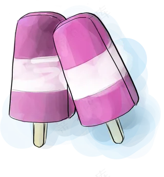 两只水果雪糕