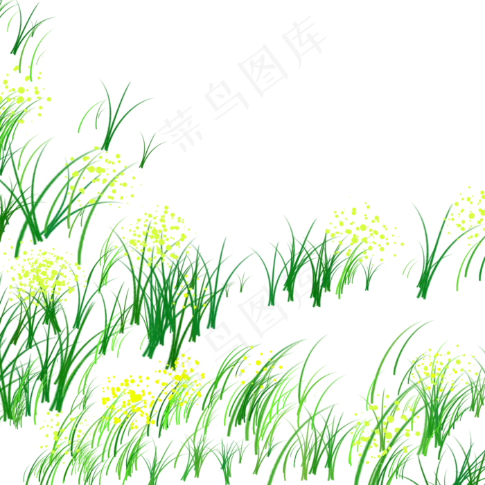 卡通绿草鲜花下载(2000X2000(DPI:300))psd模版下载