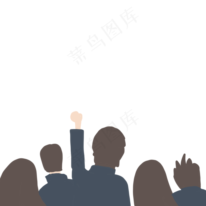 毕业季人群装饰素材