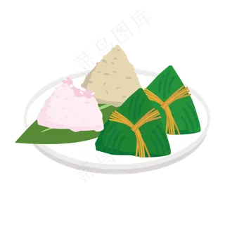 端午节多彩卡通手绘粽子