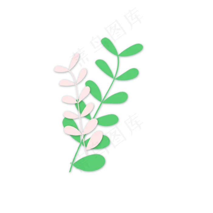 卡通春天植物枝条下载