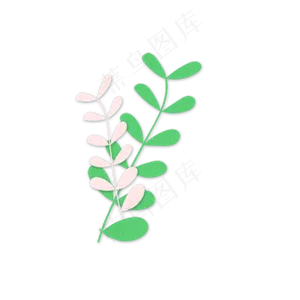 卡通春天植物枝条下载