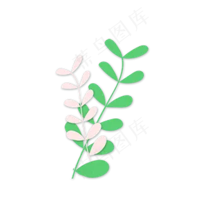 卡通春天植物枝条下载