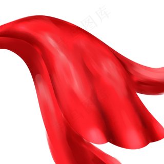 红色漂浮丝带红绸
