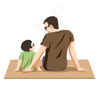 父亲节父亲陪儿子聊天