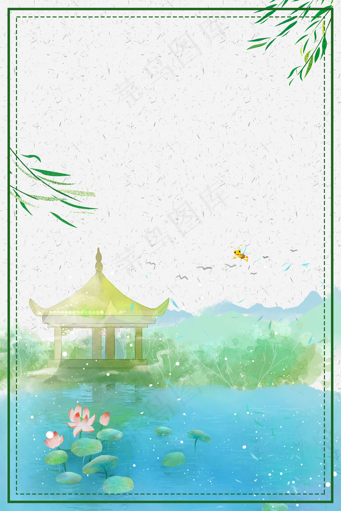 传统二十四节气惊蛰海报背景